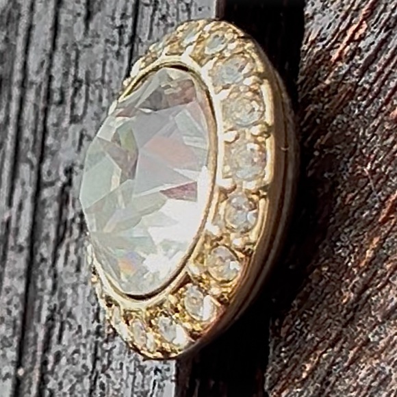 Givenchy Gold Crystal Studs - Vintage Glam - Picture 3 of 13